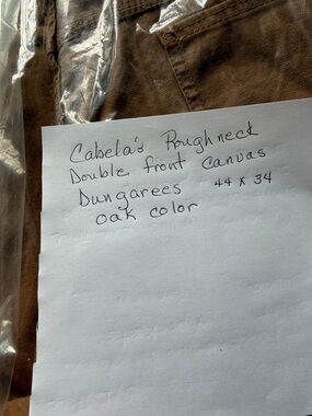 Cabela's Oak Brown Canvas Double-Front Dungarees